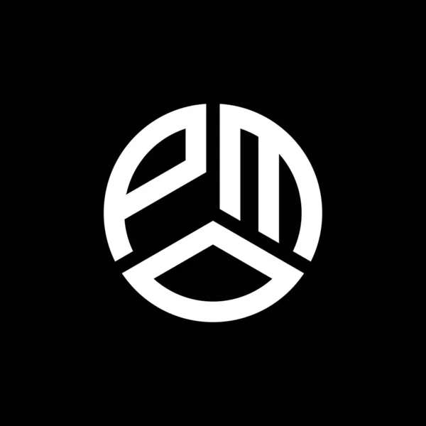 Pmo Logo Zwarte Achtergrond Pmo Creatieve Initialen Letterlogo Concept Ontwerp — Stockvector