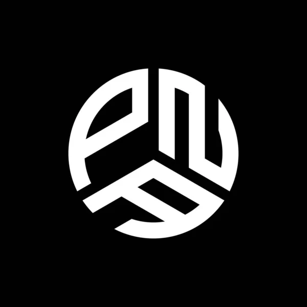 Diseño Del Logotipo Letra Pna Sobre Fondo Negro Pna Iniciales — Archivo Imágenes Vectoriales