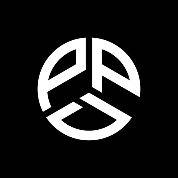Ppd Schriftzug Logo Design Auf Schwarzem Hintergrund Ppd Kreative Initialen — Stockvektor