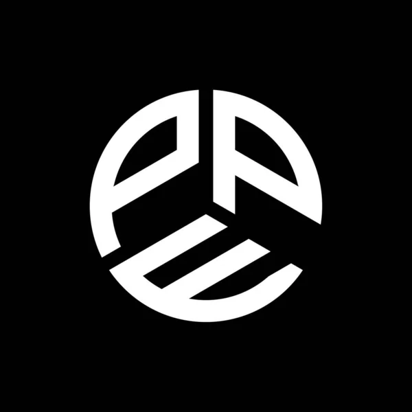 Diseño Del Logotipo Letra Del Ppe Sobre Fondo Negro Ppe — Vector de stock