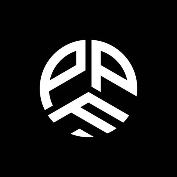 Дизайн Логотипа Ppf Чёрном Фоне Концепция Логотипа Компании Ppf Ppf — стоковый вектор