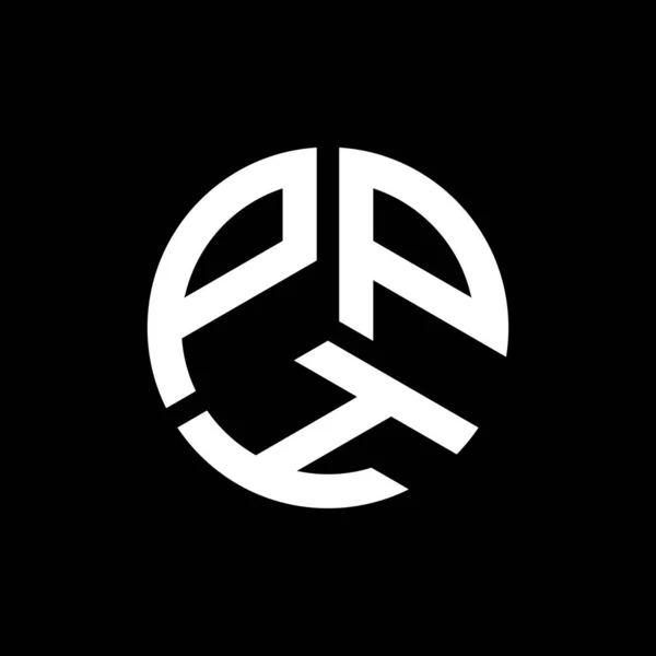 Pph Logo Ontwerp Zwarte Achtergrond Pph Creatieve Initialen Letter Logo — Stockvector
