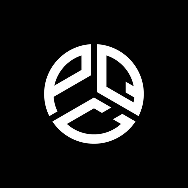 Дизайн Логотипа Pqc Чёрном Фоне Концепция Логотипа Pqc Дизайн Букв — стоковый вектор