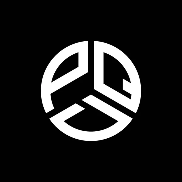 Logo Lettera Pqd Sfondo Nero Pqd Creativo Iniziali Lettera Logo — Vettoriale Stock