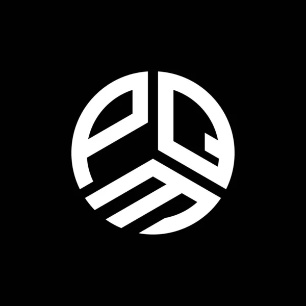 Дизайн Логотипа Pqm Чёрном Фоне Креативные Инициалы Pqm Буквенно Обозначают — стоковый вектор
