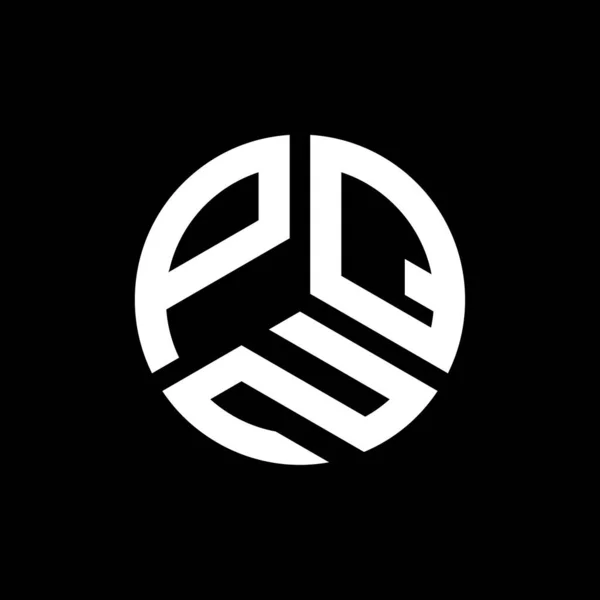 Siyah Arkaplanda Pqn Harf Logosu Tasarımı Pqn Yaratıcı Harflerin Baş — Stok Vektör