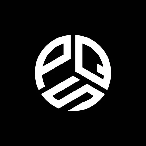 Logo Lettera Pqs Sfondo Nero Pqs Creativo Iniziali Lettera Logo — Vettoriale Stock