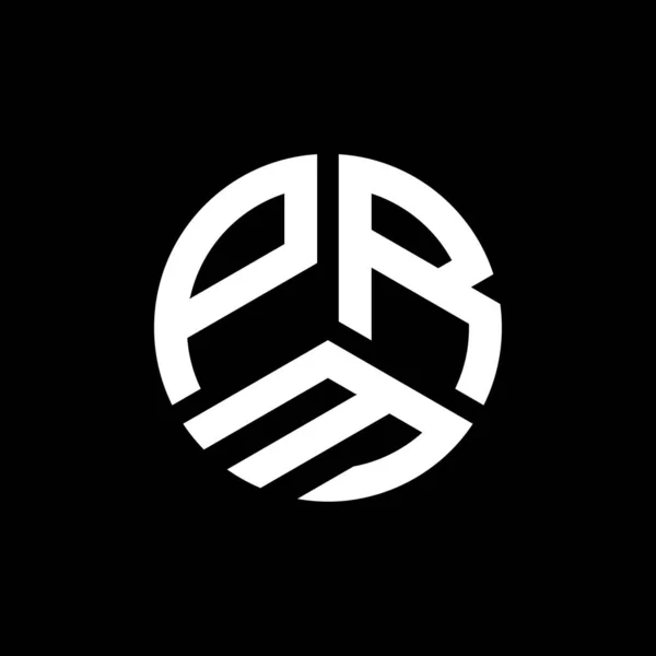 Σχεδιασμός Λογότυπου Γραμμάτων Prm Μαύρο Φόντο Prm Δημιουργική Αρχικά Γράμμα — Διανυσματικό Αρχείο