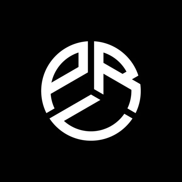 Prv Písmeno Logo Design Černém Pozadí Tvůrčí Iniciály Konceptu Písmena — Stockový vektor