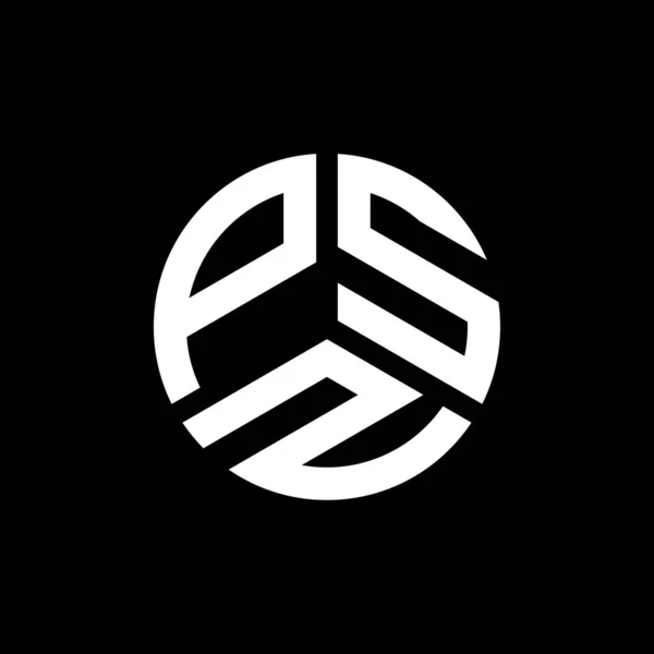 Projekt Logo Litery Psz Czarnym Tle Pomysł Logo Kreatywnych Inicjałów — Wektor stockowy