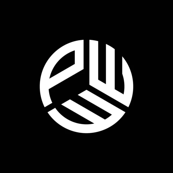 Pww Letter Logo Design Black Background Pww Creative Initials Letter — Stock Vector