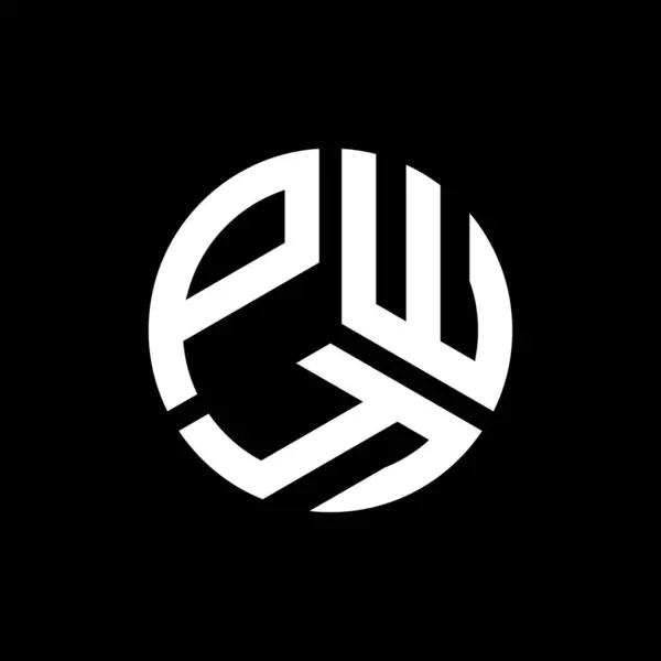 Pwy Carta Logotipo Design Fundo Preto Pwy Iniciais Criativas Conceito — Vetor de Stock