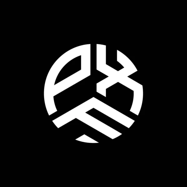 Diseño Del Logotipo Letra Pxf Sobre Fondo Negro Pxf Iniciales — Archivo Imágenes Vectoriales