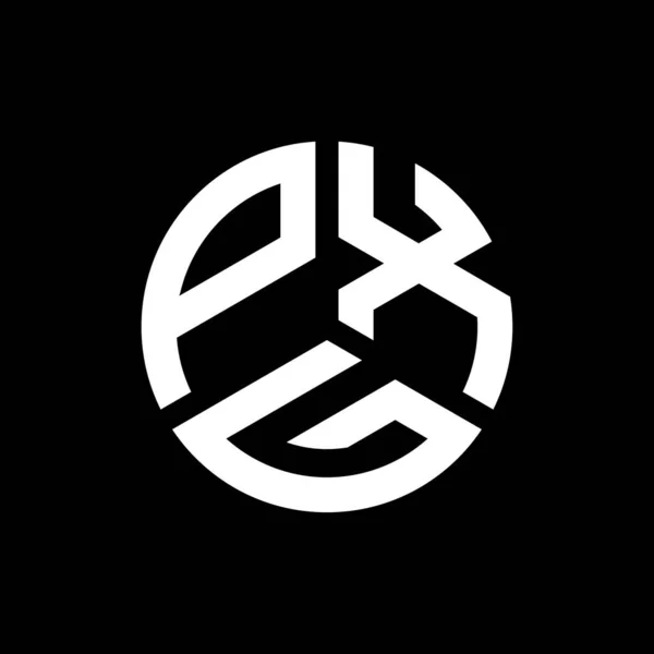 Pxg Lettre Logo Design Sur Fond Noir Pxg Initiales Créatives — Image vectorielle