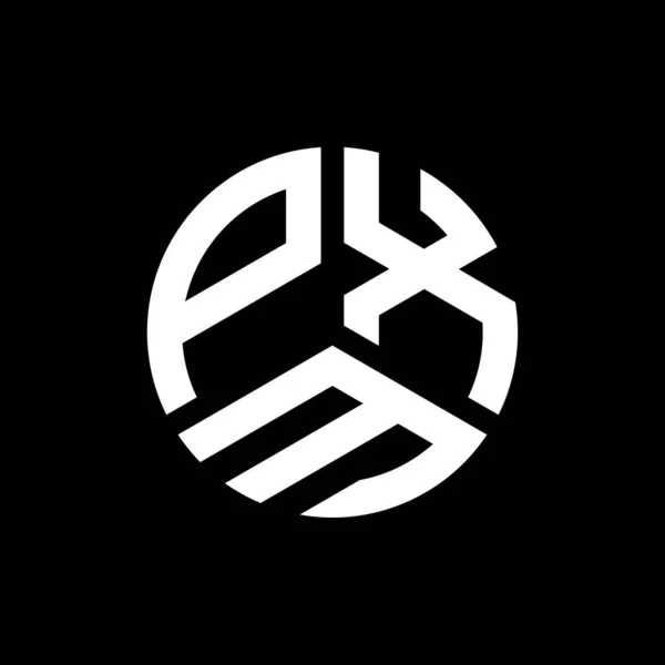 Pxm Lettre Logo Design Sur Fond Noir Pxm Initiales Créatives — Image vectorielle