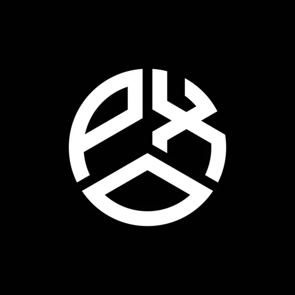黒を基調としたPxoレターロゴデザイン Pxoクリエイティブイニシャルレターロゴコンセプト Pxoレターデザイン — ストックベクタ