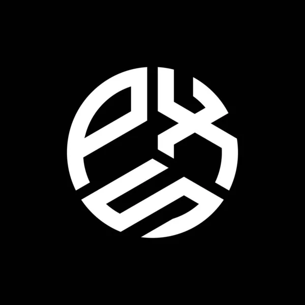 Siyah Arkaplanda Pxs Harf Logosu Tasarımı Pxs Yaratıcı Harflerin Baş — Stok Vektör