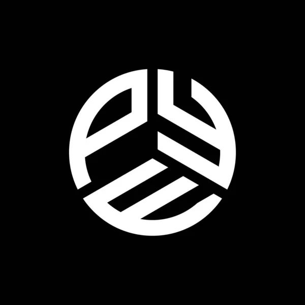 Diseño Del Logotipo Letra Pye Sobre Fondo Negro Pye Iniciales — Archivo Imágenes Vectoriales