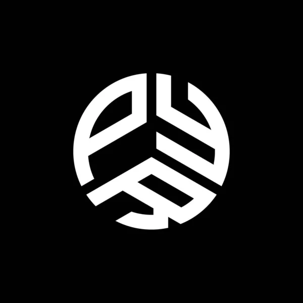 Pyr Letter Logo Ontwerp Zwarte Achtergrond Pyr Creatieve Initialen Letter — Stockvector