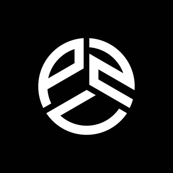 Pzv Дизайн Логотипу Літер Чорному Тлі Творчі Ініціали Pzv Мають — стоковий вектор