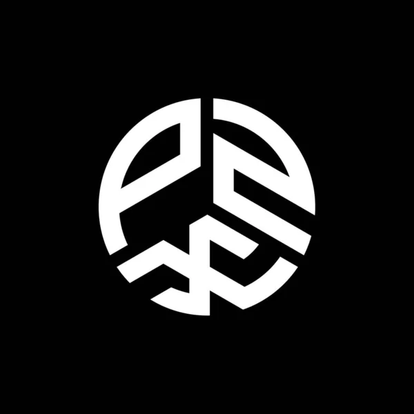 Pzx Logo Ontwerp Zwarte Achtergrond Pzx Creatieve Initialen Letter Logo — Stockvector