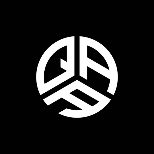 Qaa Letter Logo Ontwerp Zwarte Achtergrond Qaa Creatieve Initialen Letter — Stockvector