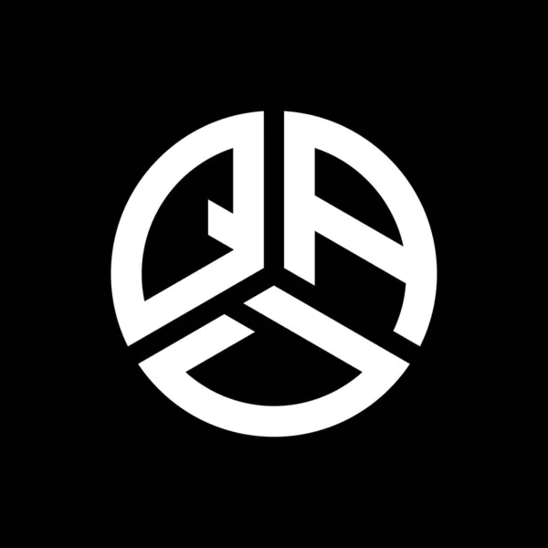 Qad Brev Logotyp Design Svart Bakgrund Qad Kreativa Initialer Brev — Stock vektor