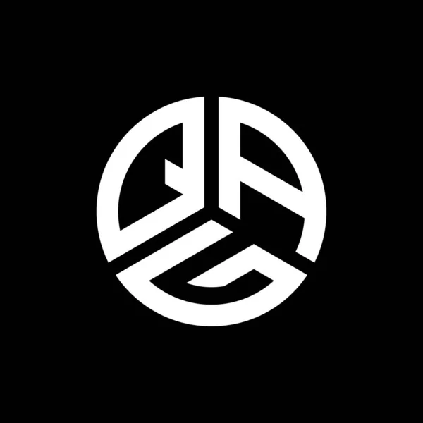 Qag Letter Logo Design Auf Schwarzem Hintergrund Qag Kreative Initialen — Stockvektor