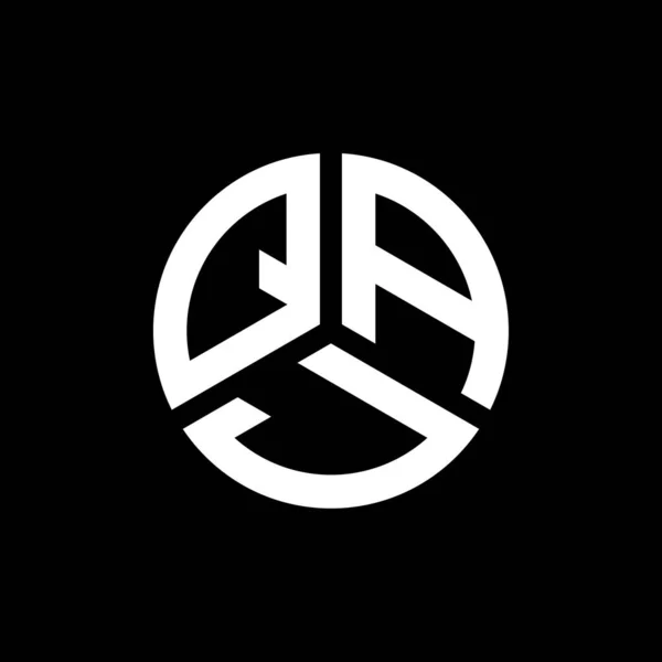 Qaj Letter Logo Design Auf Schwarzem Hintergrund Qaj Kreative Initialen — Stockvektor