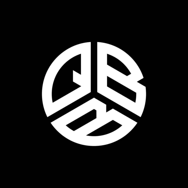 Desain Logo Huruf Qbb Pada Latar Belakang Hitam Qbb Kreatif - Stok Vektor