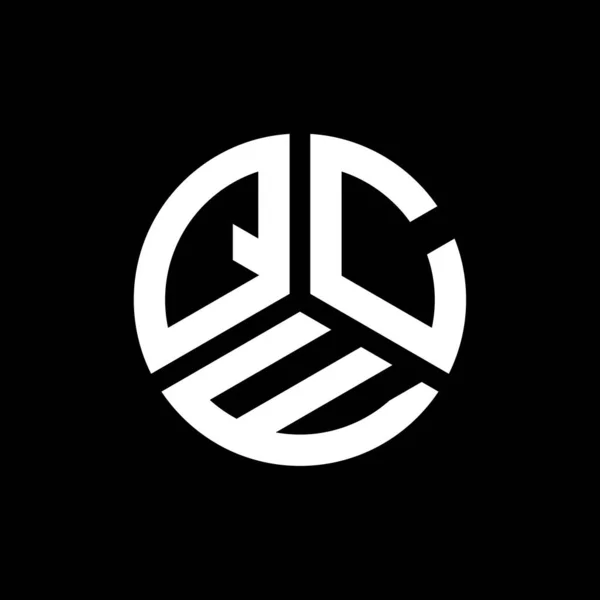 Projekt Logo Litery Qce Czarnym Tle Qce Twórcze Inicjały Litera — Wektor stockowy