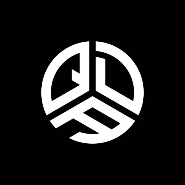 Desain Logo Huruf Qda Pada Latar Belakang Hitam Qda Kreatif - Stok Vektor