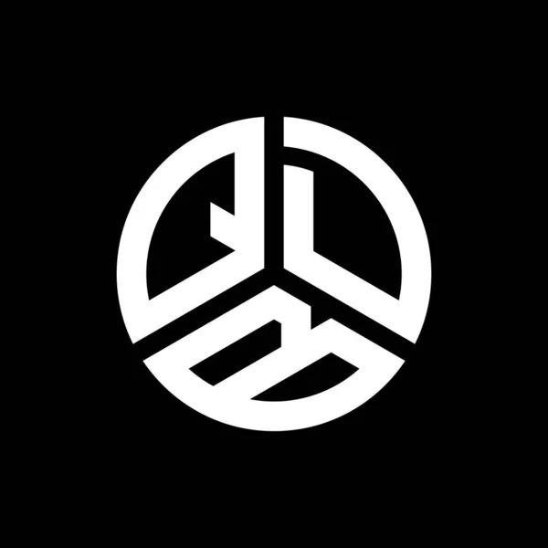 Diseño Del Logotipo Letra Qdb Sobre Fondo Negro Qdb Iniciales — Vector de stock