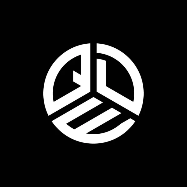 Qde Letter Logo Design Auf Schwarzem Hintergrund Qde Kreative Initialen — Stockvektor