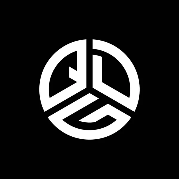 Desain Logo Huruf Qdg Pada Latar Belakang Hitam Inisial Kreatif - Stok Vektor