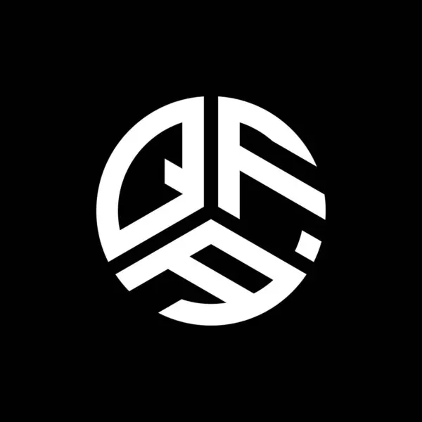 Σχεδιασμός Λογότυπου Γράμματος Qfa Μαύρο Φόντο Qfa Δημιουργική Αρχικά Γράμμα — Διανυσματικό Αρχείο