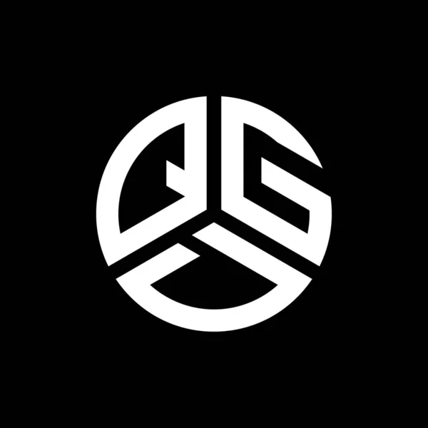 Qgd Lettre Logo Design Sur Fond Noir Qgd Initiales Créatives — Image vectorielle