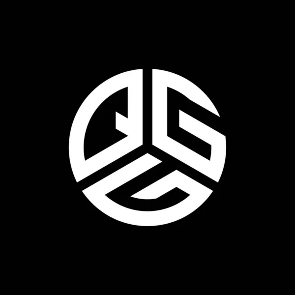 Qgg Letter Logo Design Auf Schwarzem Hintergrund Qgg Kreative Initialen — Stockvektor