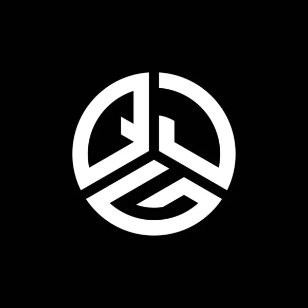 Projekt Logo Litery Qjg Czarnym Tle Qjg Twórcze Inicjały Koncepcja — Wektor stockowy