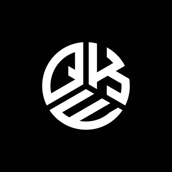 Diseño Del Logotipo Letra Qke Sobre Fondo Negro Qke Iniciales — Vector de stock
