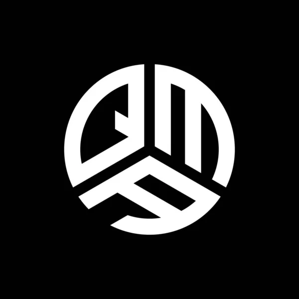 Qma Lettera Logo Design Sfondo Nero Qma Creativo Iniziali Lettera — Vettoriale Stock