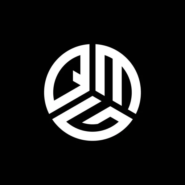 Qmg Lettera Logo Design Sfondo Nero Qmg Creativo Iniziali Lettera — Vettoriale Stock