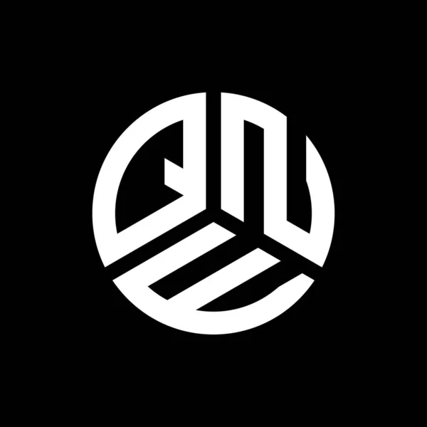 Qne Harf Logo Tasarımı Siyah Arka Planda Qne Yaratıcı Harflerin — Stok Vektör