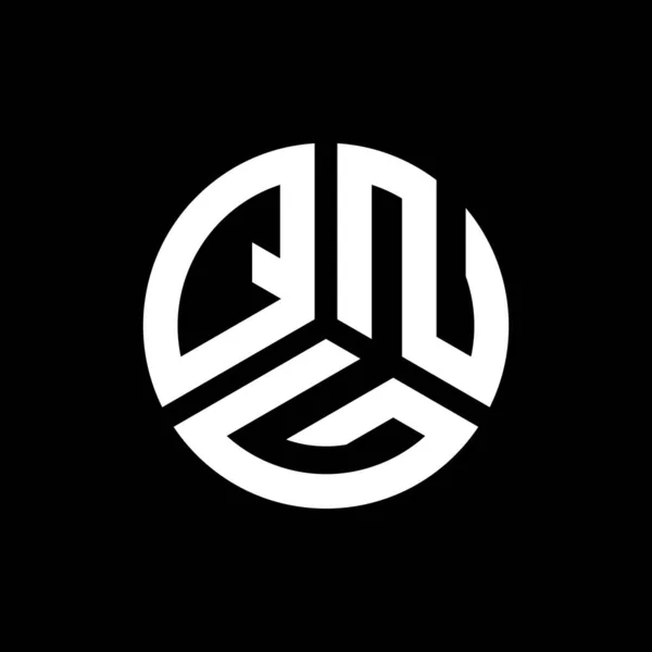 Qng Carta Logotipo Design Fundo Preto Qng Iniciais Criativas Conceito — Vetor de Stock
