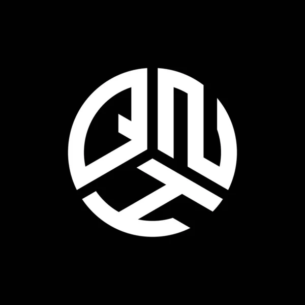 Дизайн Логотипа Qnh Чёрном Фоне Концепция Логотипа Qnh Creative Initials — стоковый вектор