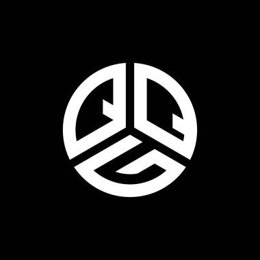 QQG harf logo tasarımı siyah arkaplan üzerine. QQG yaratıcı harflerin baş harfleri logo kavramı. QQG harf tasarımı.