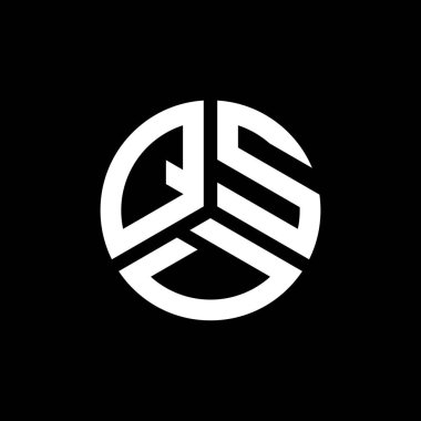 QSD harf logo tasarımı siyah arkaplan üzerine. QSD yaratıcı harflerin baş harfleri logo kavramı. QSD harf tasarımı.