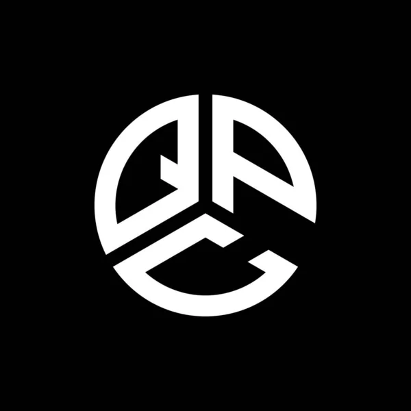 Qpc Letter Logo Ontwerp Zwarte Achtergrond Qpc Creatieve Initialen Letter — Stockvector