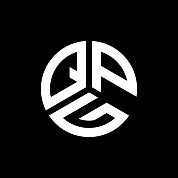Logo Lettera Qpg Sfondo Nero Qpg Creativo Iniziali Lettera Logo — Vettoriale Stock
