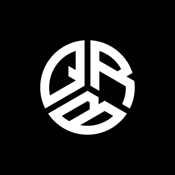 Design Logotipo Carta Qrb Fundo Preto Qrb Iniciais Criativas Conceito — Vetor de Stock